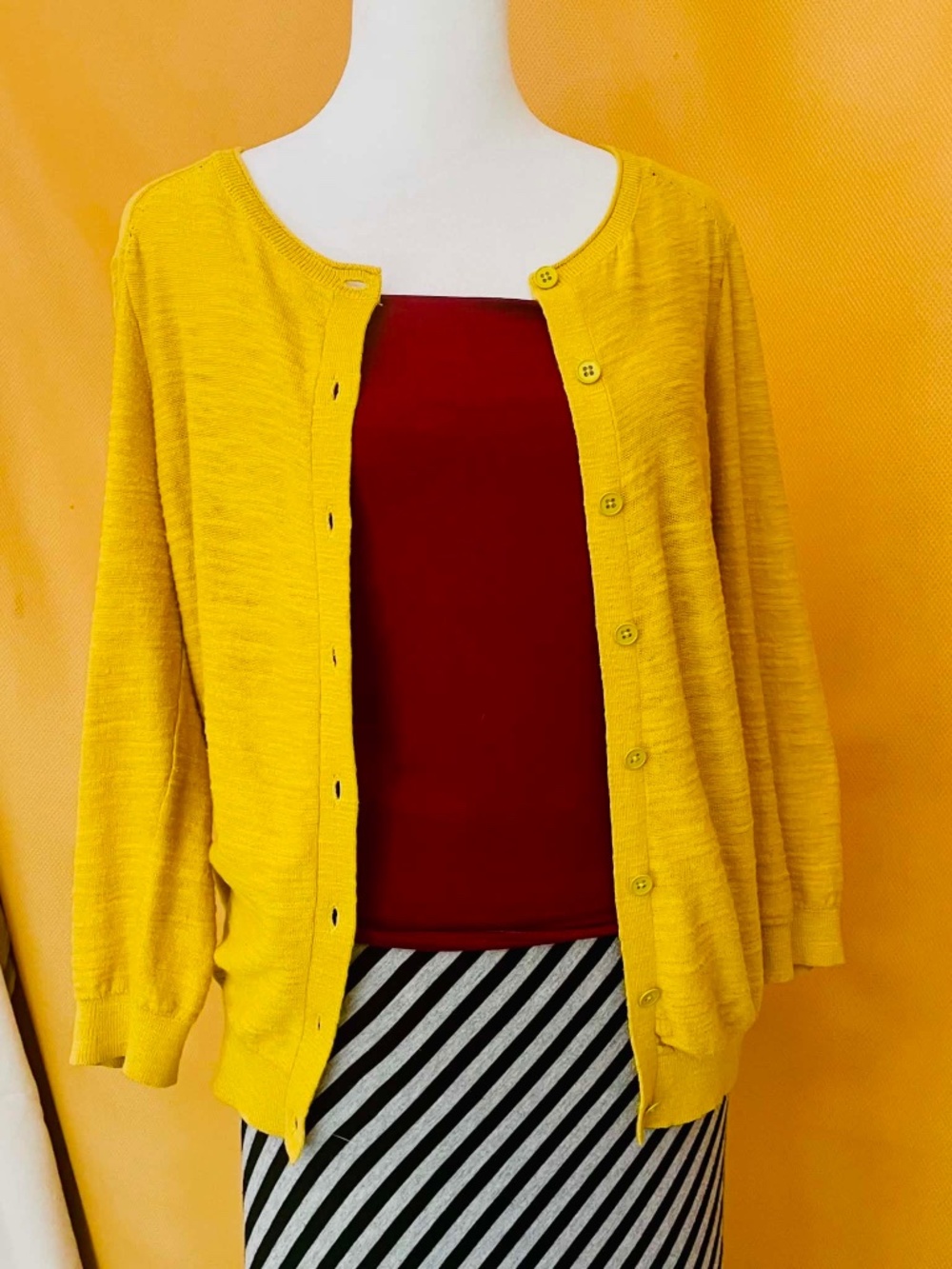 Loft S/M Mustard Yellow Cardigan